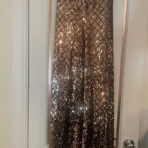 Gabrielle Union Blush Sequin Palazzo Pants